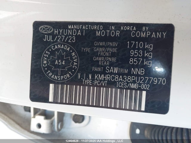 12464628 :رقم المزاد ، KMHRC8A38PU277970 vin ، 2023 Hyundai Venue Preferred مزاد بيع