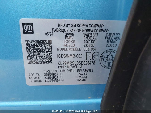 KL79MRSL0SB026478 Chevrolet Trailblazer Lt Awd