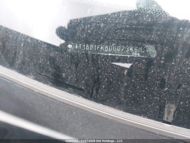 12465253 :رقم المزاد ، 4T1BD1FK6DU073461 vin ، 2013 Toyota Camry مزاد بيع