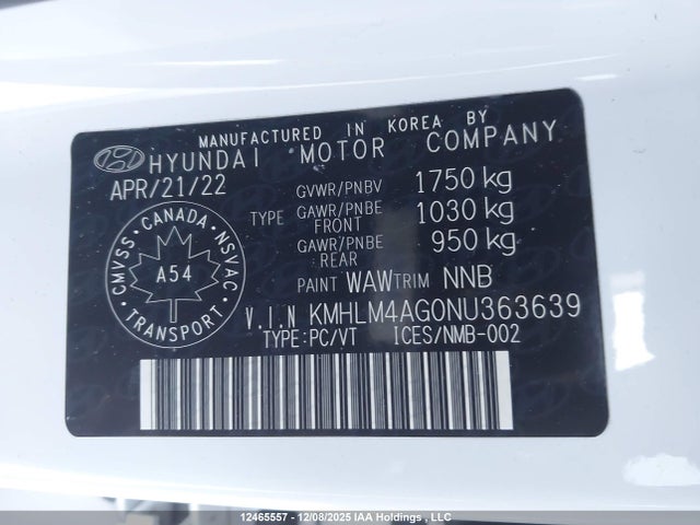 Hyundai Elantra 2022 KMHLM4AG0NU363639 Image 9
