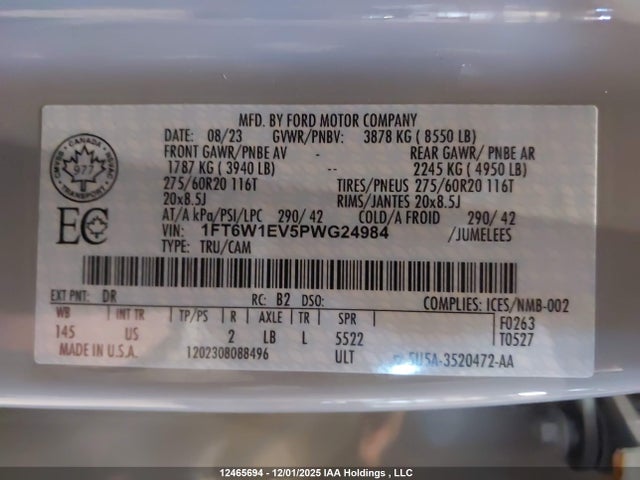 Ford F-150 Lightning Xlt 2023 1FT6W1EV5PWG24984 Image 19
