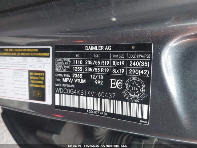 WDC0G4KB1KV160437 Mercedes-Benz Glc 300 4matic