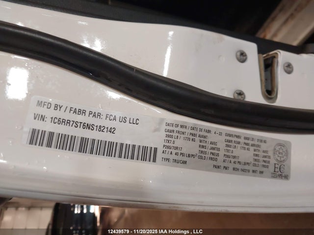 RAM 1500 2022 1C6RR7ST6NS182142 Image 9