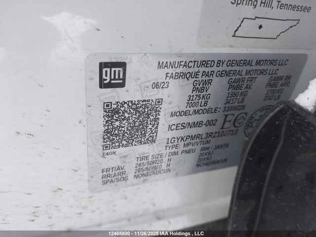 1GYKPMRL3RZ102713 Cadillac Lyriq Tech