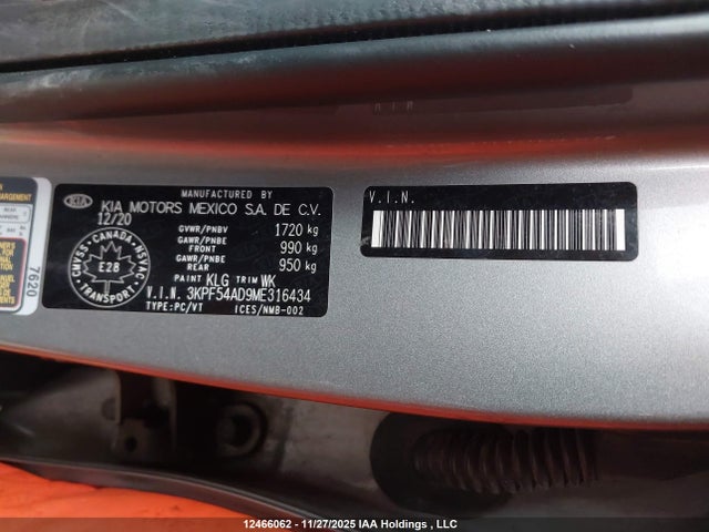 3KPF54AD9ME316434 KIA Forte Ex/ex Premium/ex+