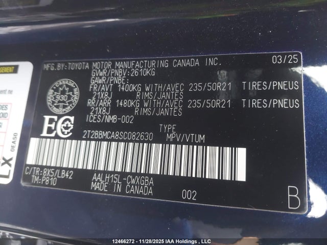 2T2BBMCA8SC082630 Lexus Rx Rx 350h
