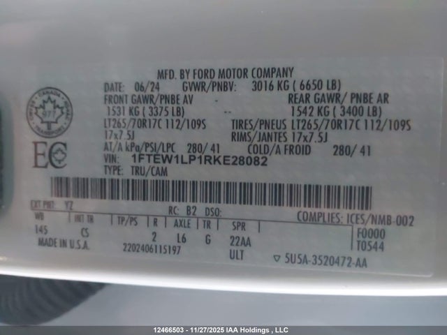 Ford F150 Xl 2024 1FTEW1LP1RKE28082 Image 18