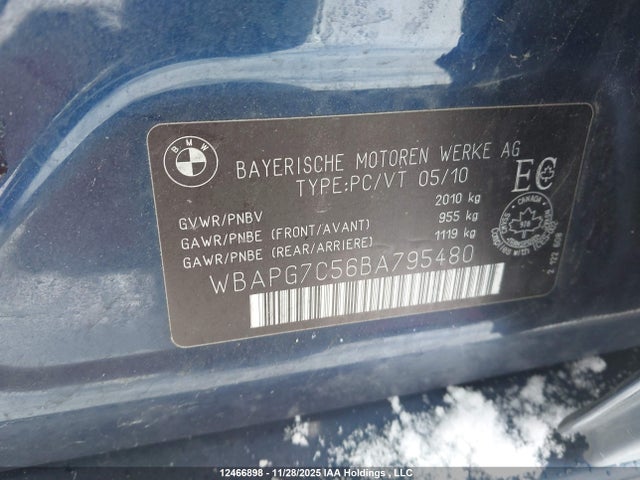 Aukcja sprzedaży 2011 Bmw 323i, vin: WBAPG7C56BA795480, numer aukcji: 12466898