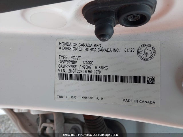 Honda Civic 2020 2HGFC2F53LH011978 Image 9