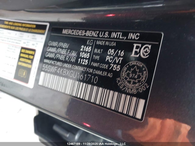 55SWF4KBXGU161710 Mercedes-Benz C 300 4matic