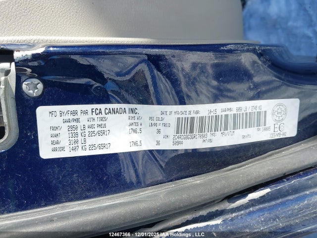 2C4RDGBG3GR170903 Dodge Grand Caravan