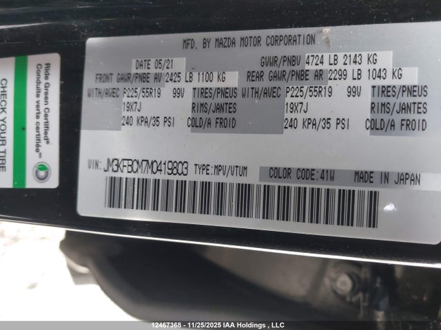JM3KFBCM7M0419803 Mazda Cx-5 Gs/kuro Edition/signature