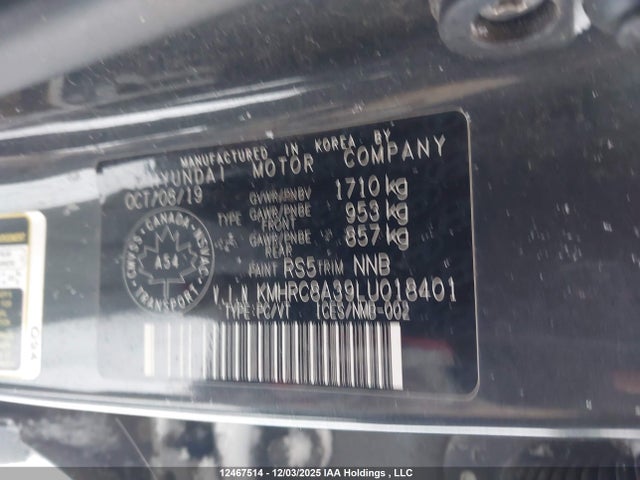 Hyundai Venue Ultimate With Black Interior 2020 KMHRC8A39LU018401 Image 9