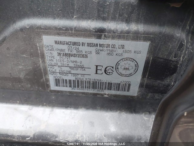 Nissan Sentra 2025 3N1AB8BV4SY203636 Image 9