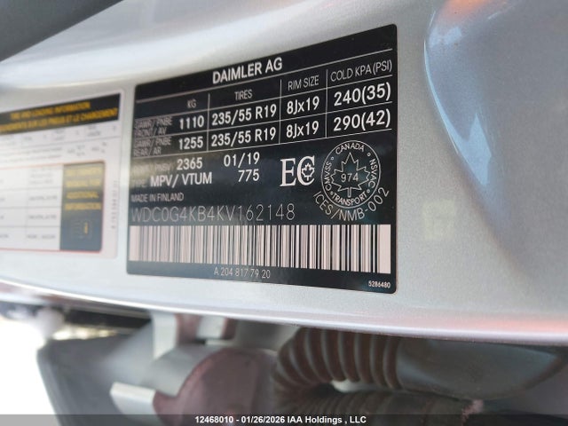 WDC0G4KB4KV162148 Mercedes-Benz Glc 300 4matic