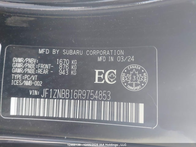 Aukcja sprzedaży 2024 Toyota Gr86, vin: JF1ZNBB16R9754853, numer aukcji: 12468139