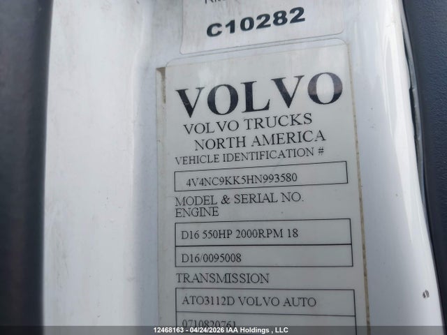 4V4NC9KK5HN993580 Volvo VNL