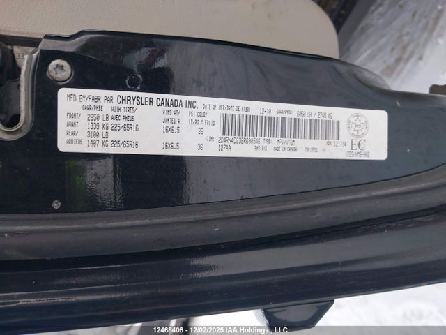Продаж на аукціоні авто 2011 Dodge Grand Caravan Se/sxt, vin: 2D4RN4DG3BR600546, номер лоту: 12468406