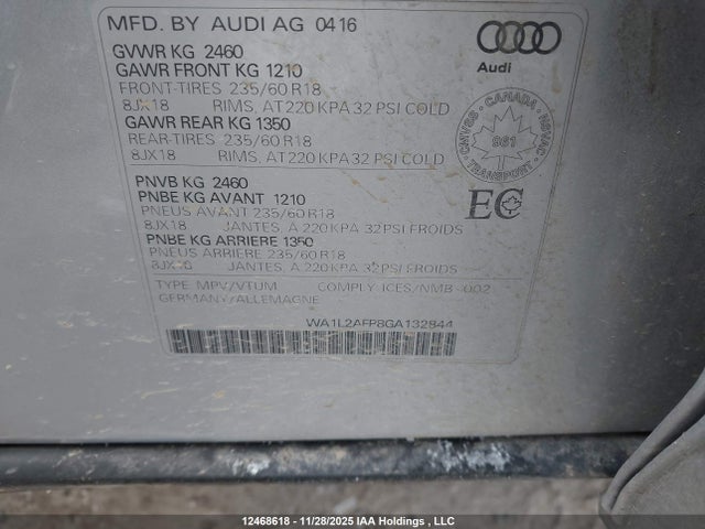 WA1L2AFP8GA132844 Audi Q5 Premium Plus