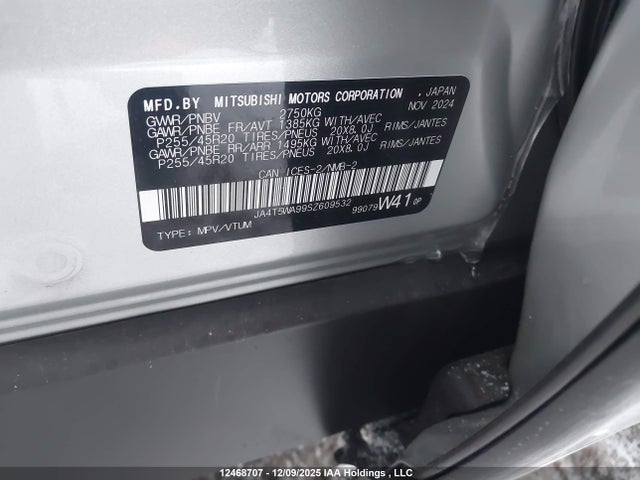 JA4T5WA99SZ609532 Mitsubishi OUTLANDER PHEV