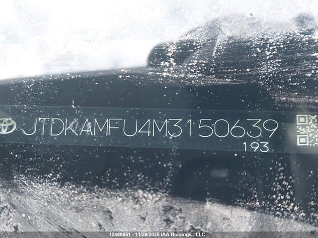 JTDKAMFU4M3150639 Toyota Prius
