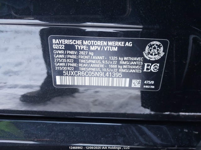 5UXCR6C05N9L41395 BMW X5 Xdrive40i