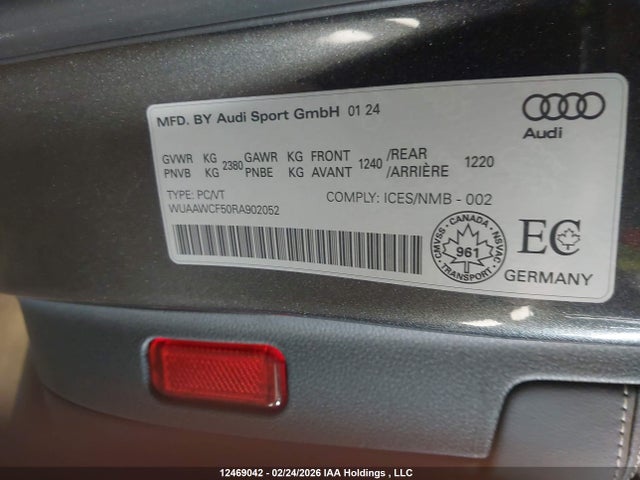 WUAAWCF50RA902052 Audi Rs 5 2.9