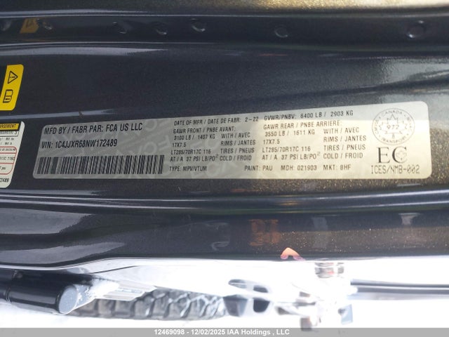1C4JJXR68NW172489 Jeep Wrangler Unlimited Rubicon 4xe