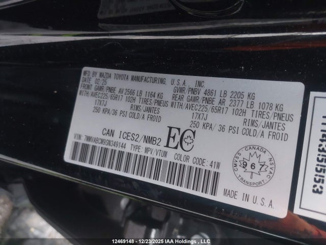 7MMVABCM9SN349144 Mazda Cx-50 Gs-l
