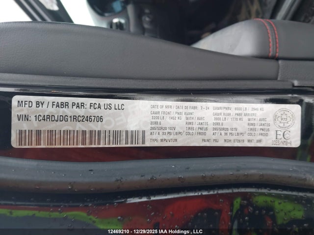Dodge Durango Gt Premium 2024 1C4RDJDG1RC246706 Image 9