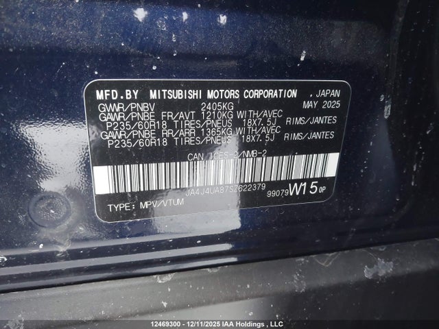 JA4J4UA87SZ622379 Mitsubishi Outlander Es