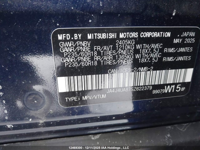 JA4J4UA87SZ622379 Mitsubishi Outlander Es