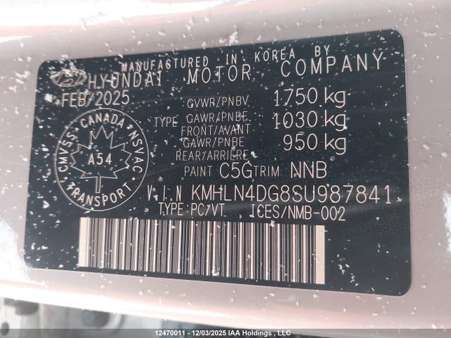 KMHLN4DG8SU987841 Hyundai Elantra Luxury