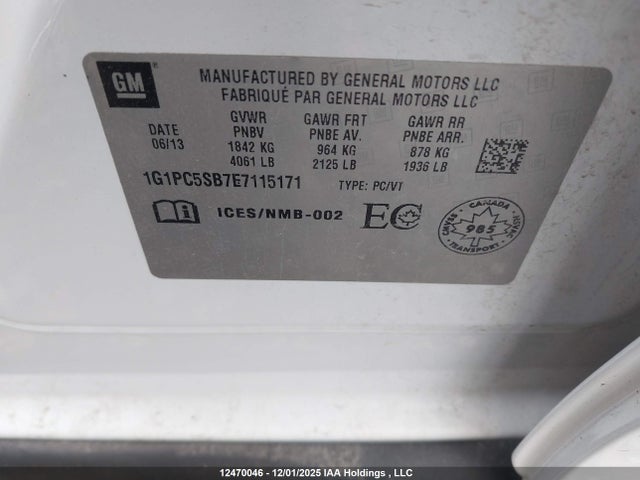 Chevrolet LUV 2014 1G1PC5SB7E7115171 Image 9