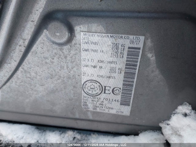 5N1AT2MT4JC701146 Nissan ROGUE S/SV