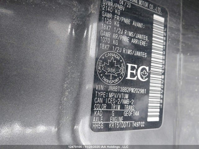Nissan ROGUE SV 2023 JN8BT3BB2PW202981 Image 9