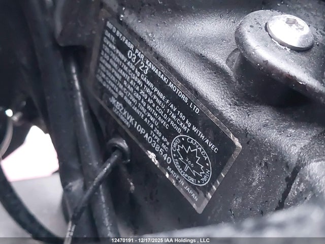Aukcja sprzedaży 2023 Kawasaki Zx1002 K, vin: JKBZXVK10PA038540, numer aukcji: 12470191