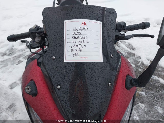 Aukcja sprzedaży 2023 Kawasaki Zx1002 K, vin: JKBZXVK10PA038540, numer aukcji: 12470191