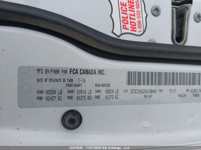 Продажа на аукционе авто 2016 Chrysler 300c Platinum, vin: 2C3CCASG2GH198403, номер лота: 12470240