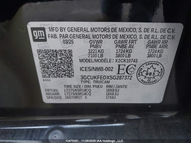 3GCUKFEDXSG287372 Chevrolet Silverado K1500 Lt Trail Boss