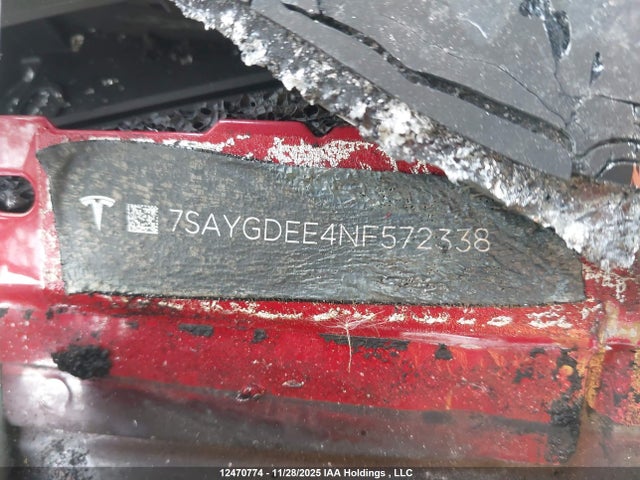 7SAYGDEE4NF572338 Tesla Model Y