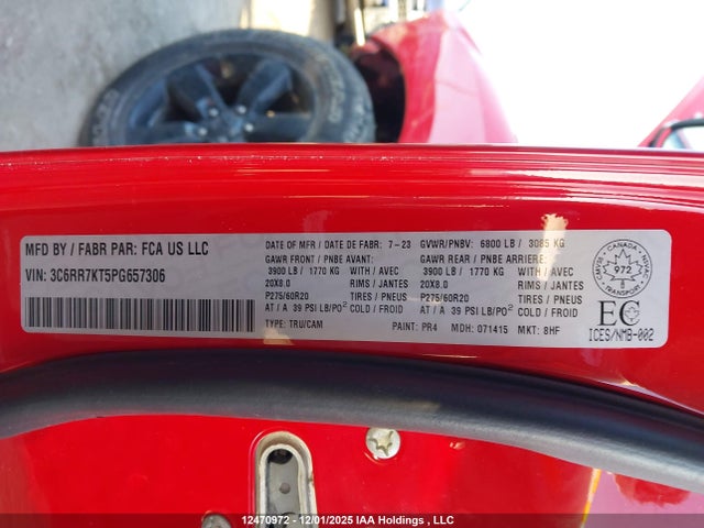 3C6RR7KT5PG657306 RAM 1500 Classic Tradesman