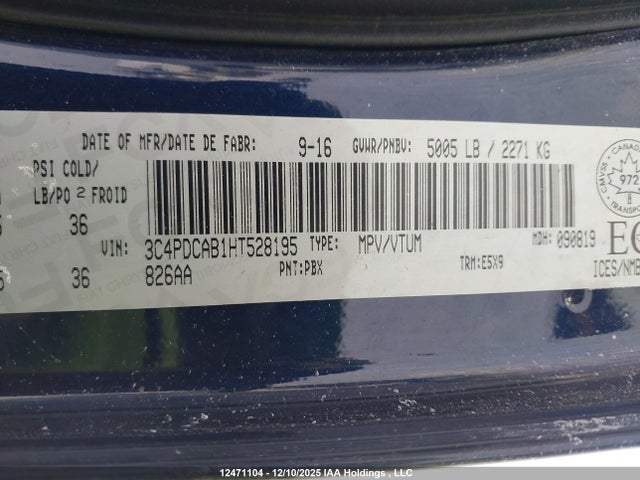 Dodge Journey Cvp/se 2017 3C4PDCAB1HT528195 Image 9