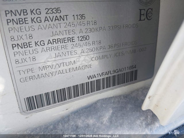 WA1VFAFL9GA011654 Audi A4 Allroad Technik