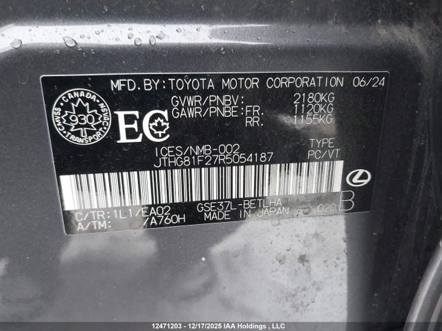 JTHG81F27R5054187 Lexus Is 300 300