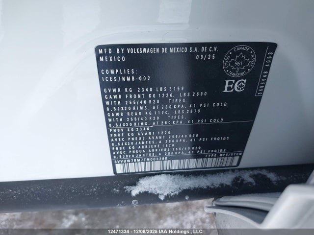 3VVUW7RM7TM003298 Volkswagen Tiguan
