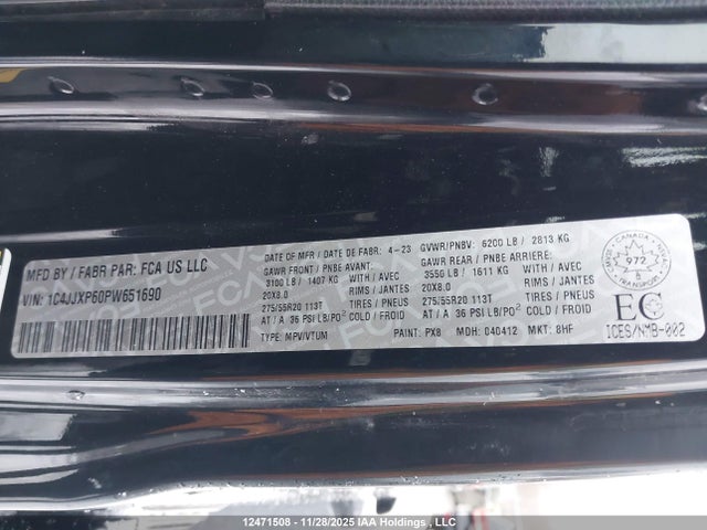 Продажа на аукционе авто 2023 Jeep Wrangler 4xe 4-door High Altitude, vin: 1C4JJXP60PW651690, номер лота: 12471508