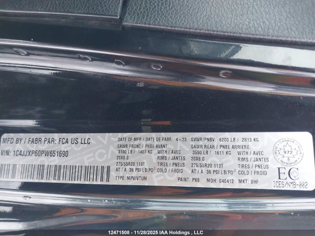 Продажа на аукционе авто 2023 Jeep Wrangler 4xe 4-door High Altitude, vin: 1C4JJXP60PW651690, номер лота: 12471508