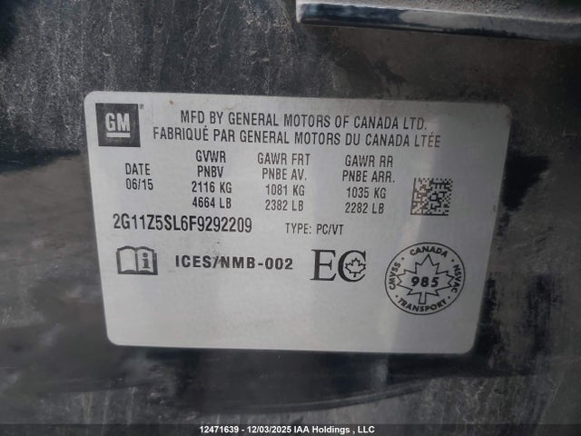 2G11Z5SL6F9292209 Chevrolet IMPALA LS