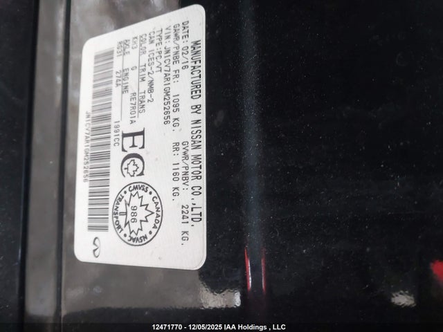 JN1CV7AR1GM252656 Infiniti Q50 2.0t Base